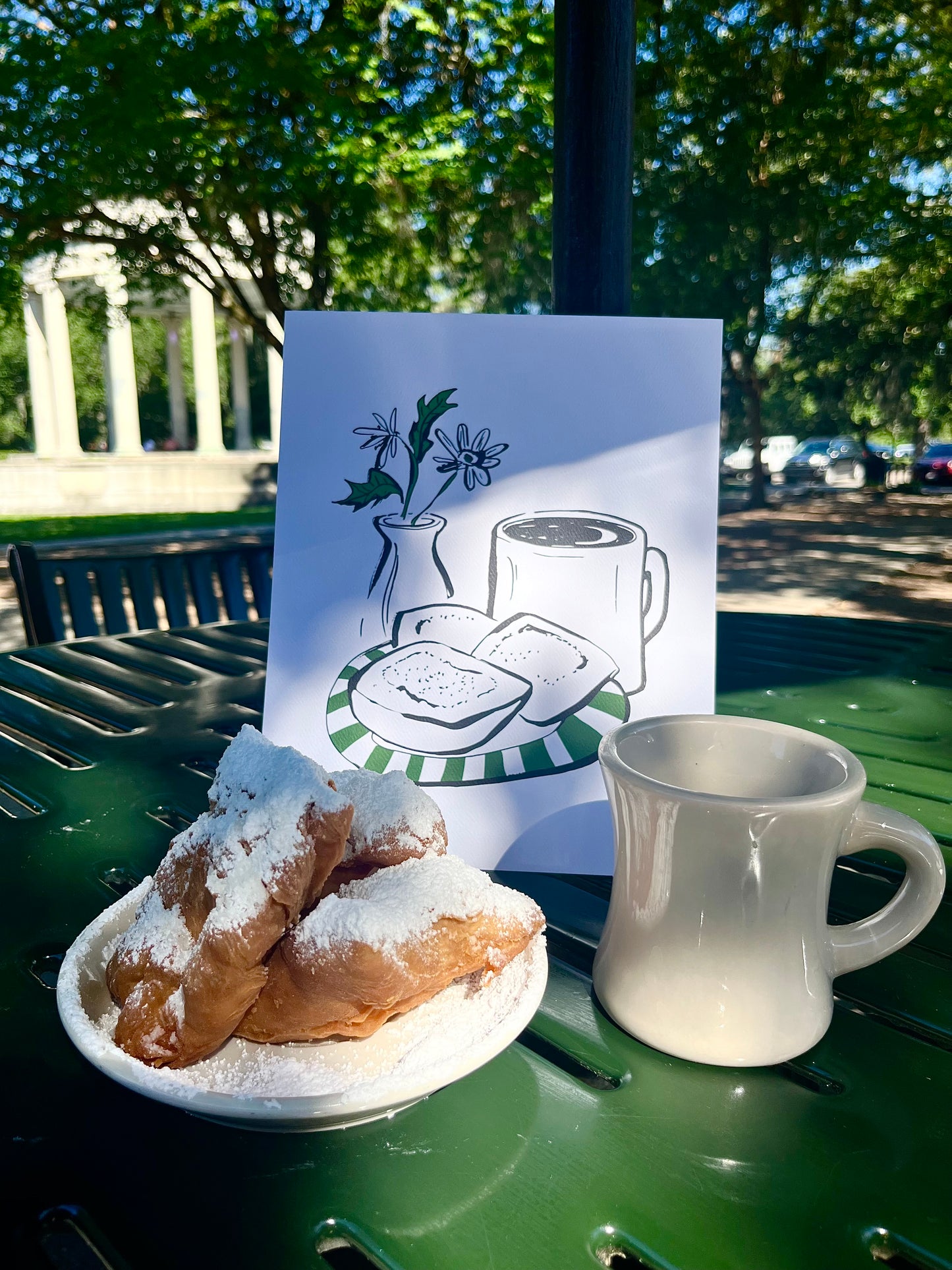 Coffee & Beignets Art Print