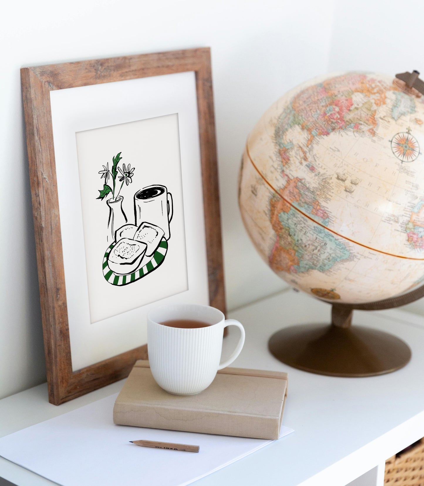 Coffee & Beignets Art Print