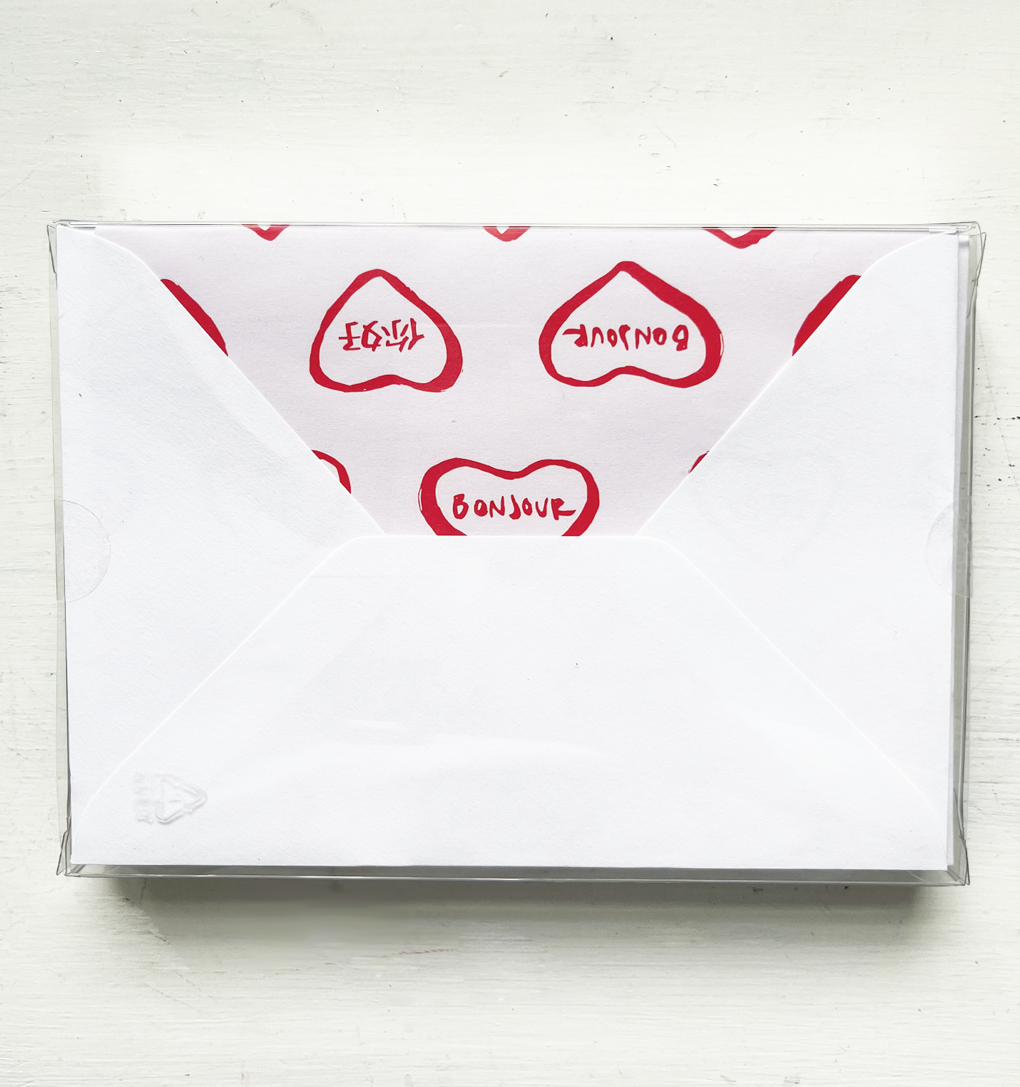 Hello Hearts Note Card Set of 10