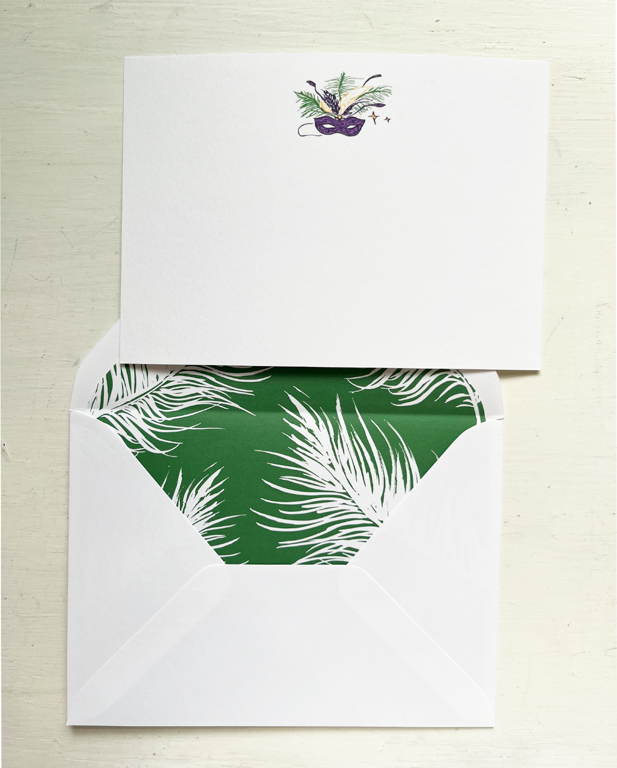 Mardi Mask Note Card Set of 10