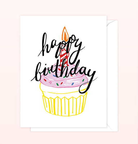 Happy Birthday Cupcake Birthday Card