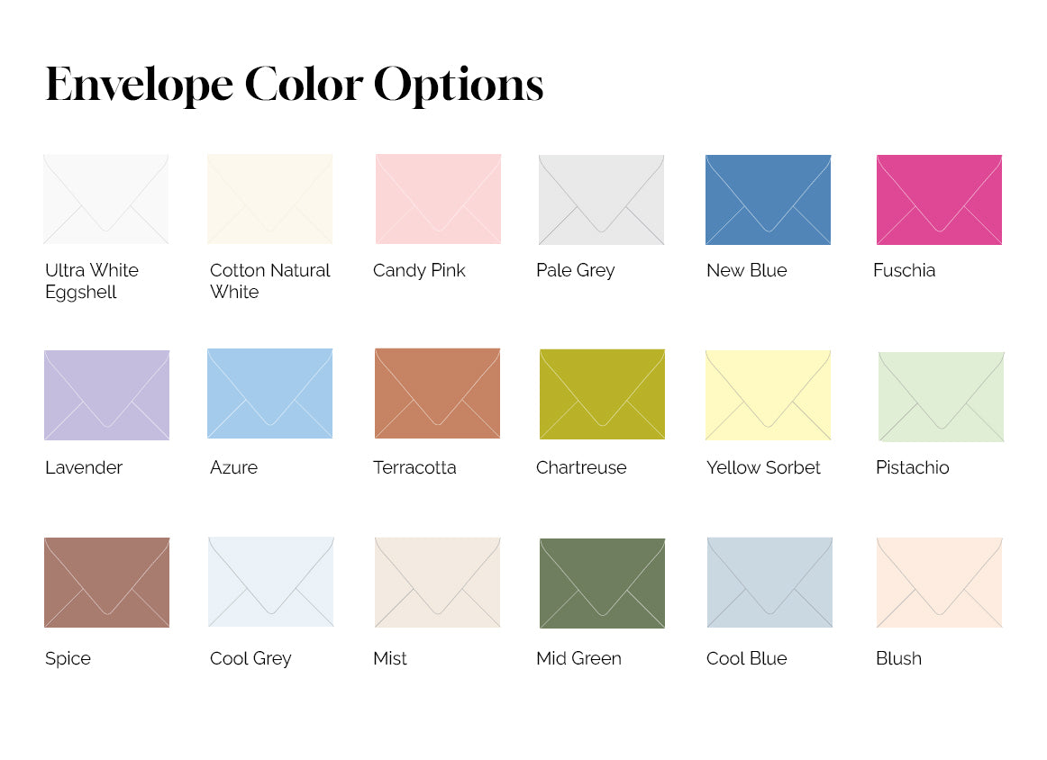 Set of 25 Custom Pre-Addressed Envelopes