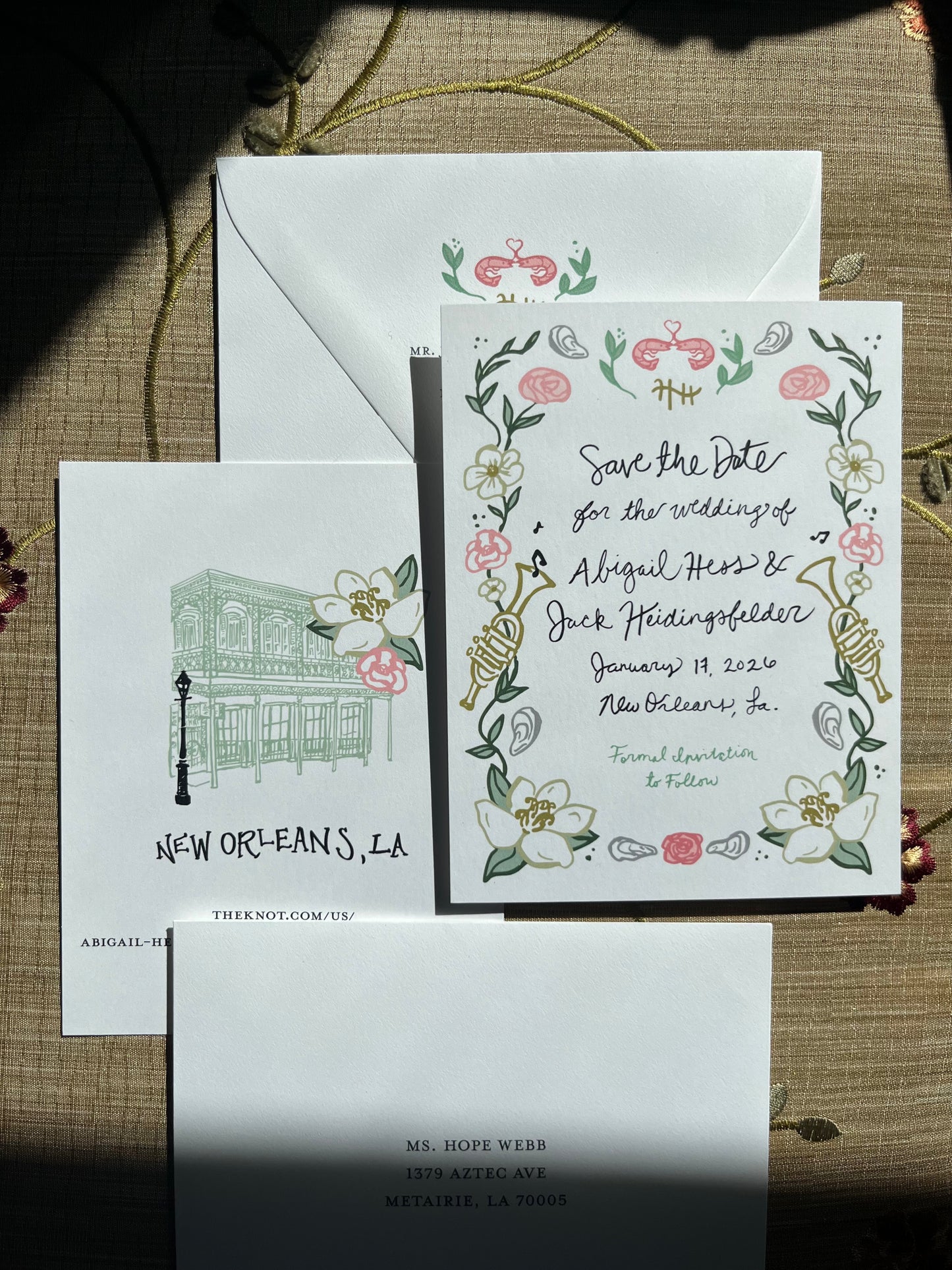 Set of 25 Custom Pre-Addressed Envelopes