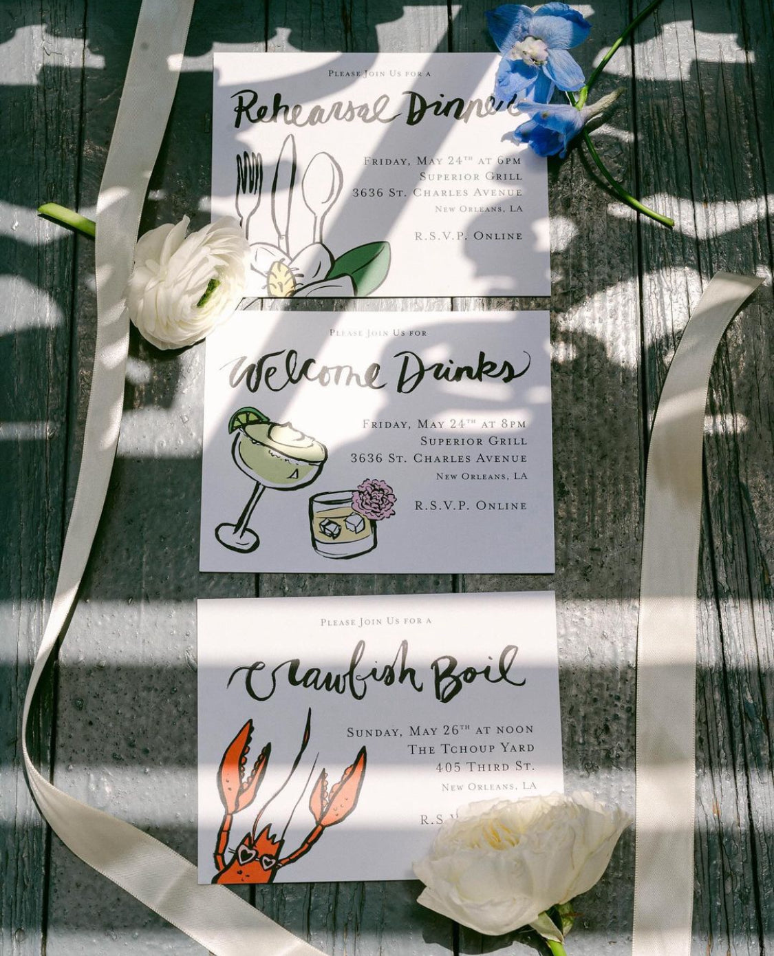 Custom Flat Cards: Save-the-Dates, RSVP's, Inserts or Thank You Notes