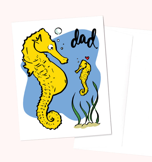 Seahorse Dad Card